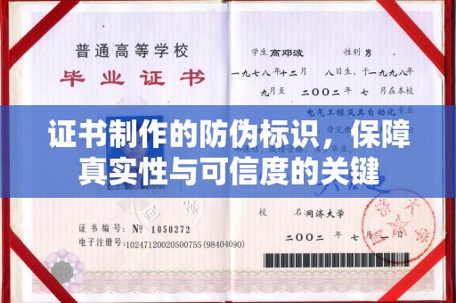 台安证书制作的防伪标识，保障真实性与可信度的关键