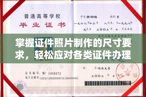 台安掌握证件照片制作的尺寸要求，轻松应对各类证件办理