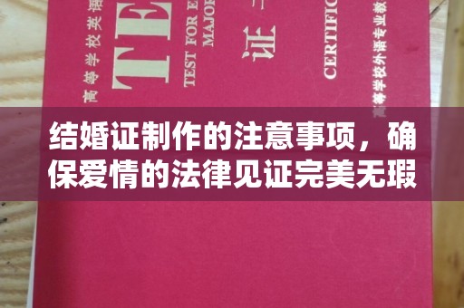 台安结婚证制作的注意事项，确保爱情的法律见证完美无瑕